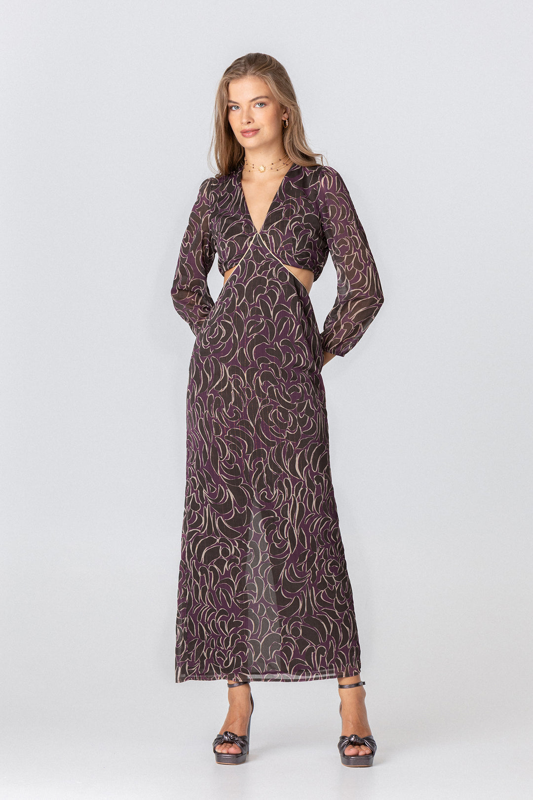 CUT OUT INES MIDI DRESS