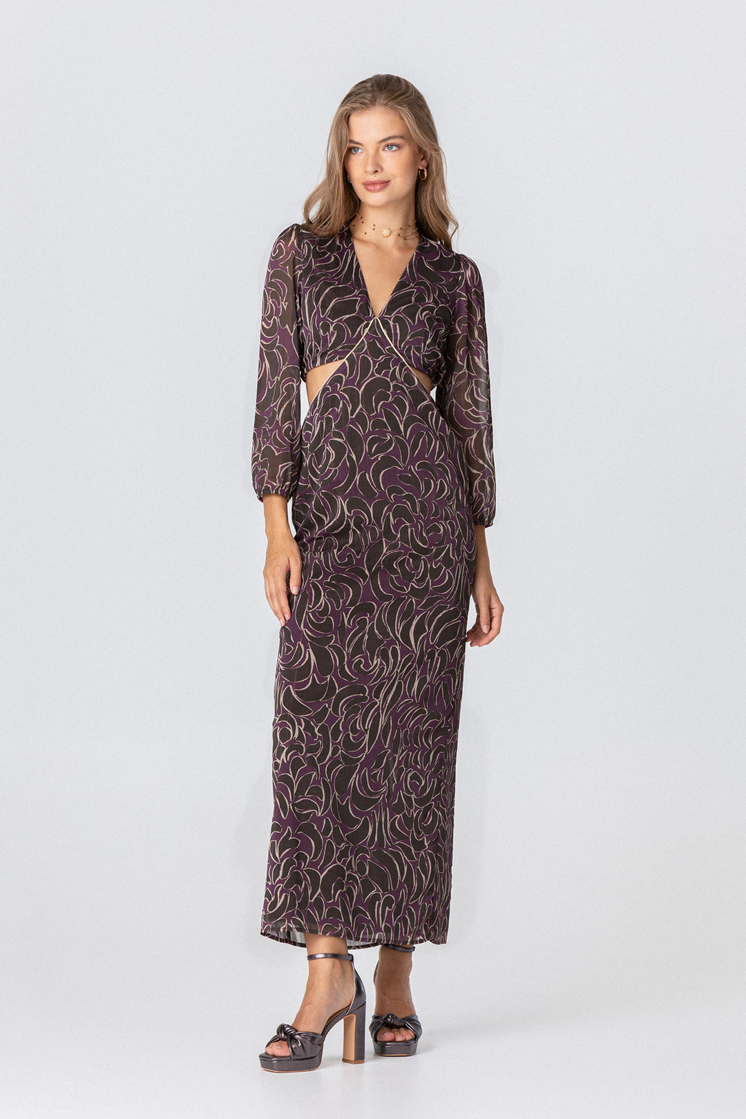 CUT OUT INES MIDI DRESS