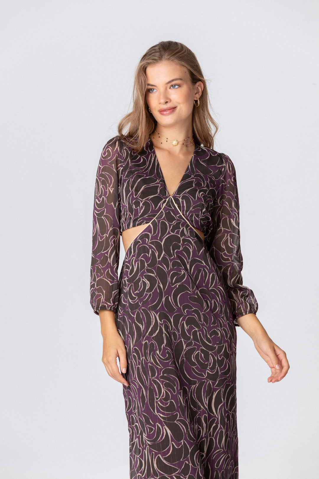 CUT OUT INES MIDI DRESS