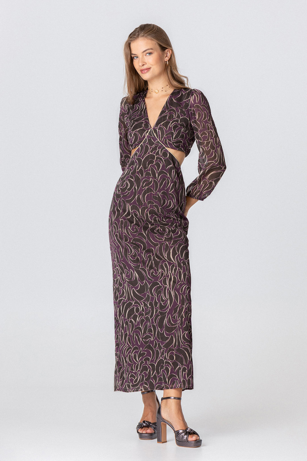 CUT OUT INES MIDI DRESS