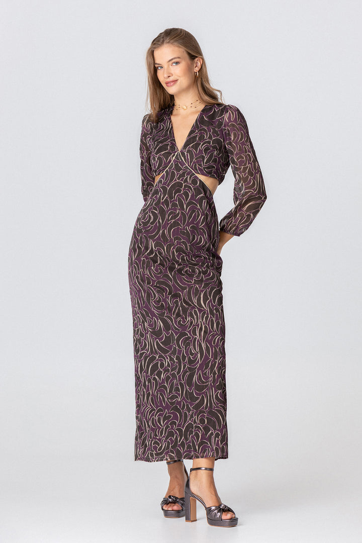 CUT OUT INES MIDI DRESS