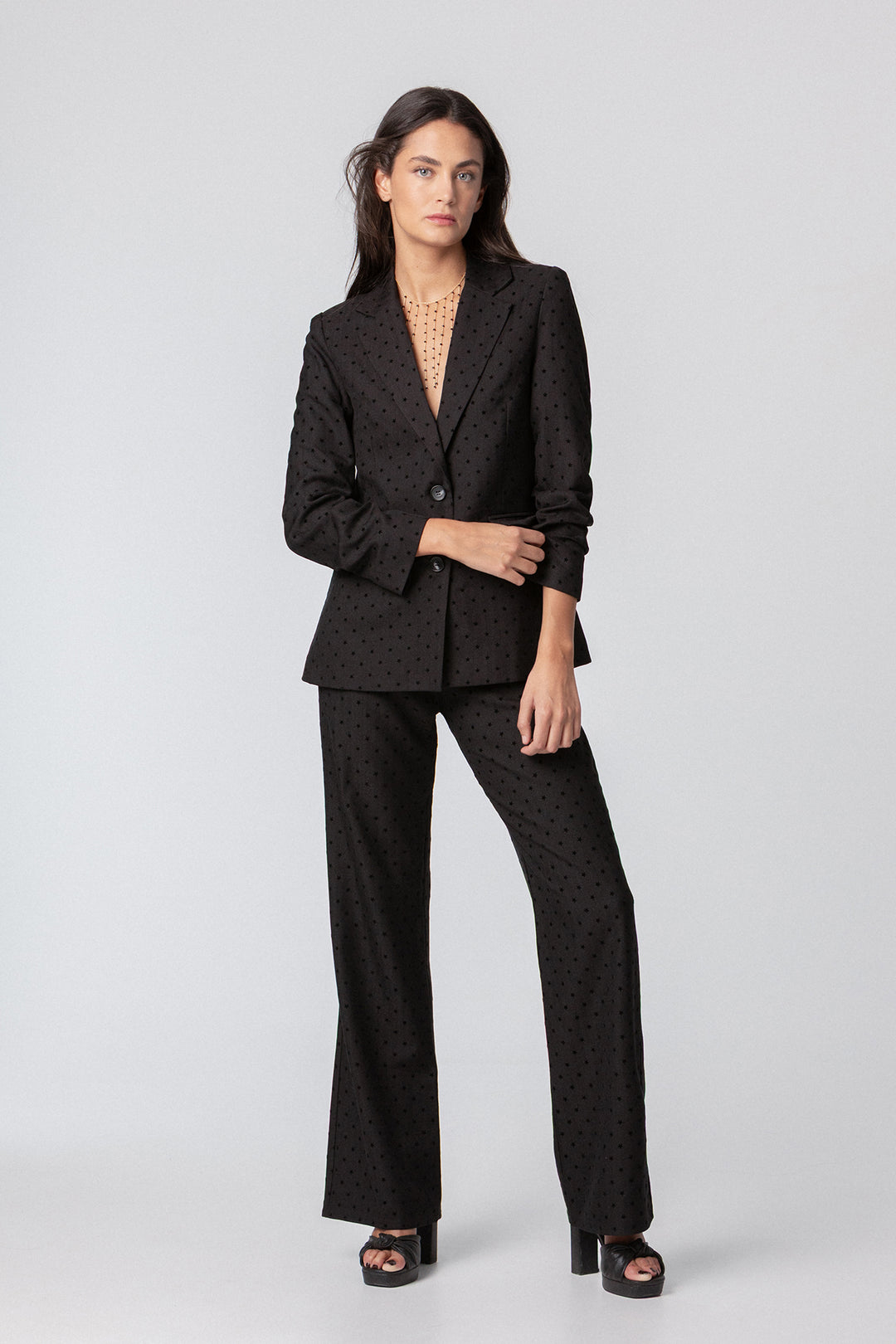 PANTALON ESPIGA PRINT TERCIOPELO