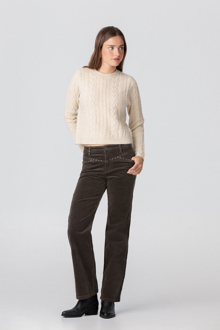 PANTALON PANA RECTOS CANESU TACHAS