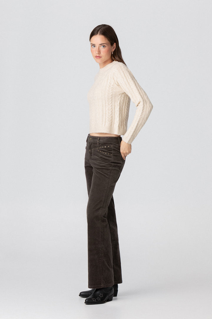 PANTALON PANA RECTOS CANESU TACHAS