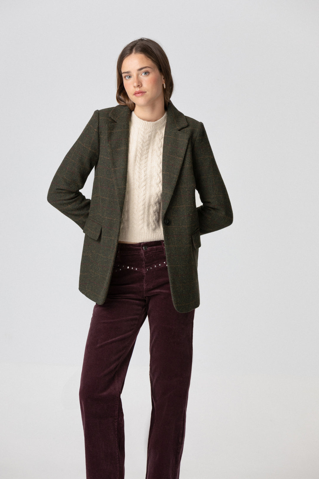 PANTALON PANA RECTOS CANESU TACHAS