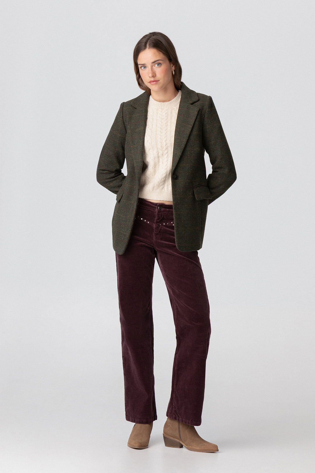 PANTALON PANA RECTOS CANESU TACHAS