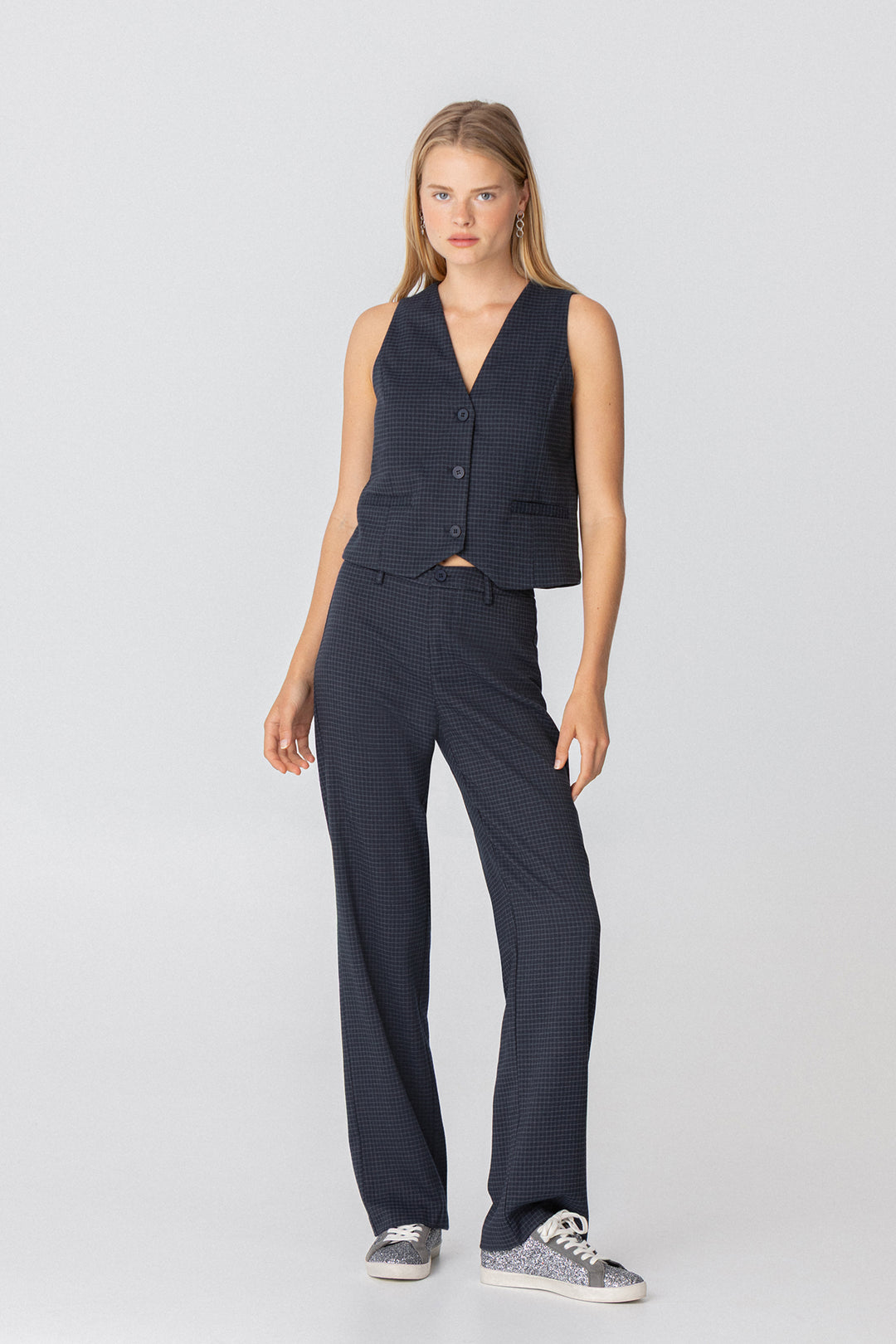 PANTALON RECTO CUADROS