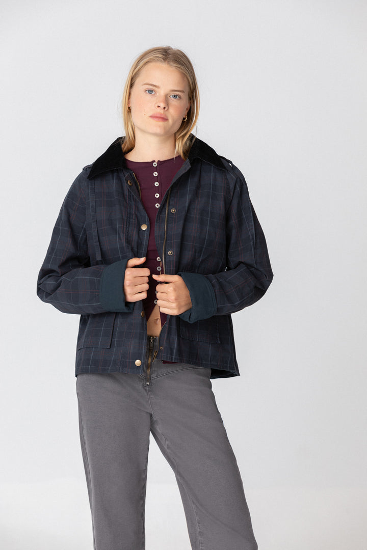 Waterproof Parka with Checkered Hood