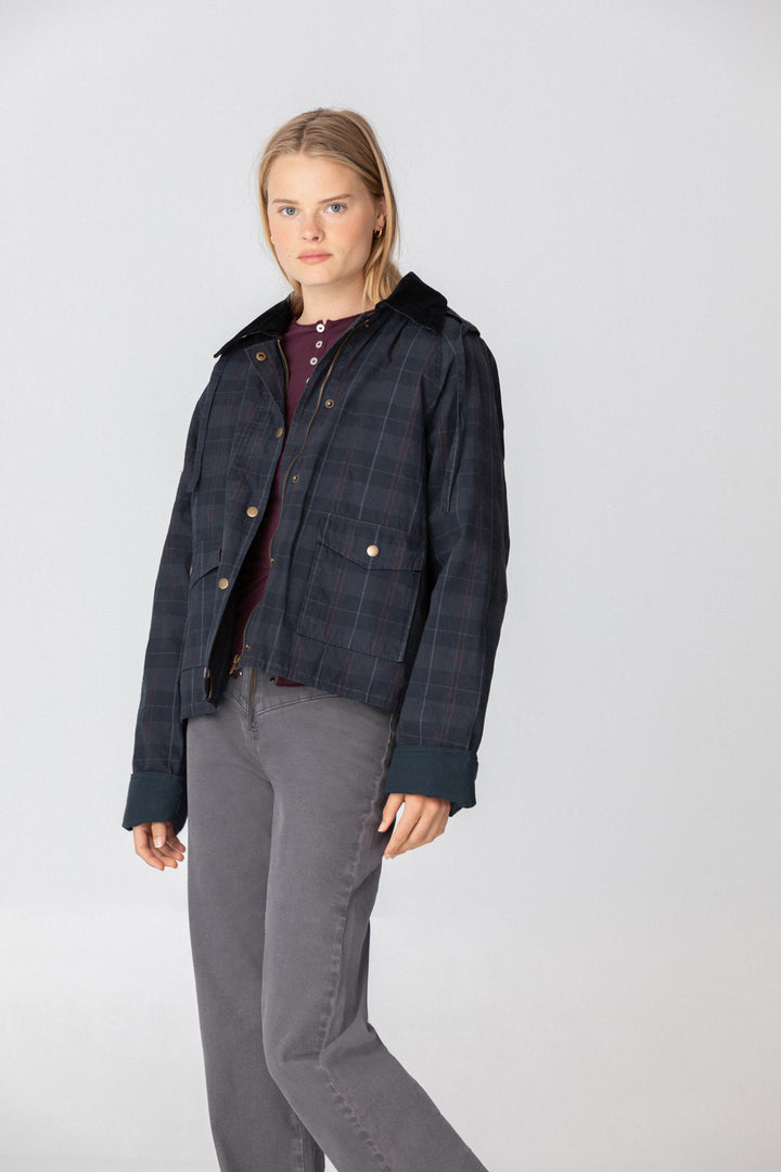 Waterproof Parka with Checkered Hood