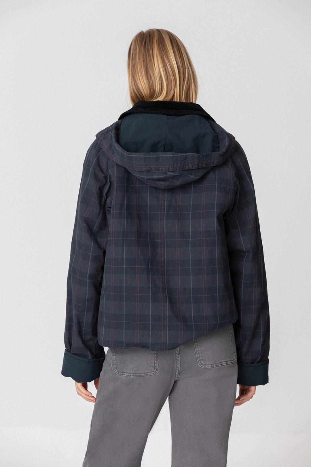 Waterproof Parka with Checkered Hood