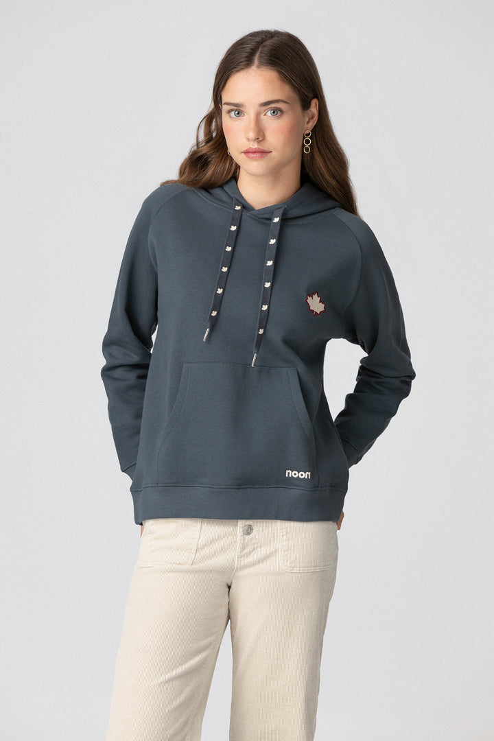 SUDADERA CAPUCHA HOJA