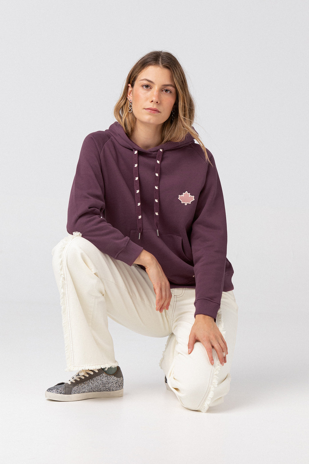 SUDADERA CAPUCHA HOJA