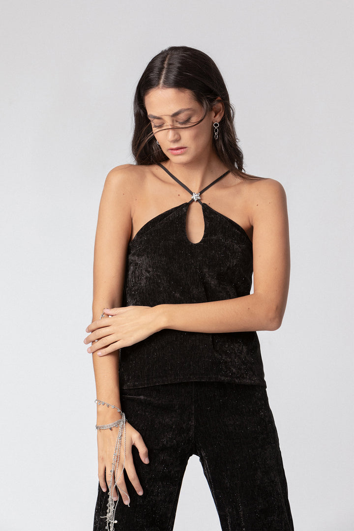 TOP ABERTURA TERCIOPELO