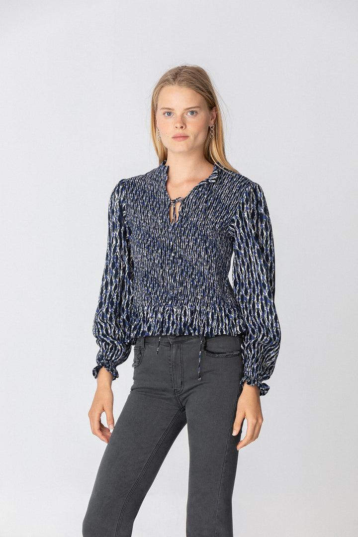 TOP FRUNCIDO ESTAMPADO