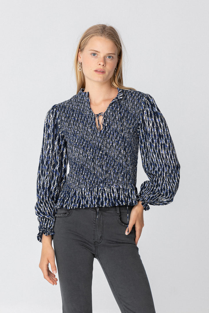 TOP FRUNCIDO ESTAMPADO