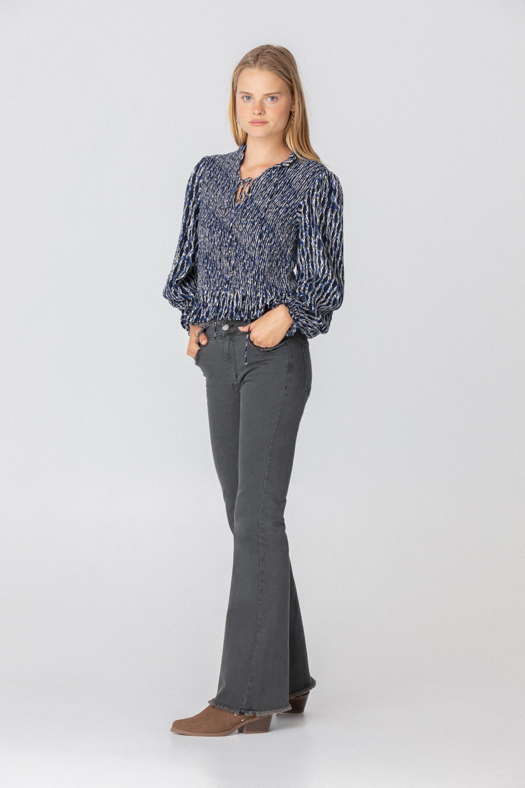 TOP FRUNCIDO ESTAMPADO