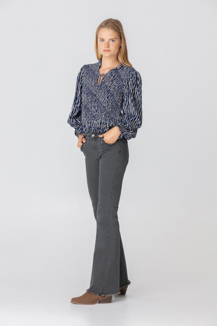 TOP FRUNCIDO ESTAMPADO