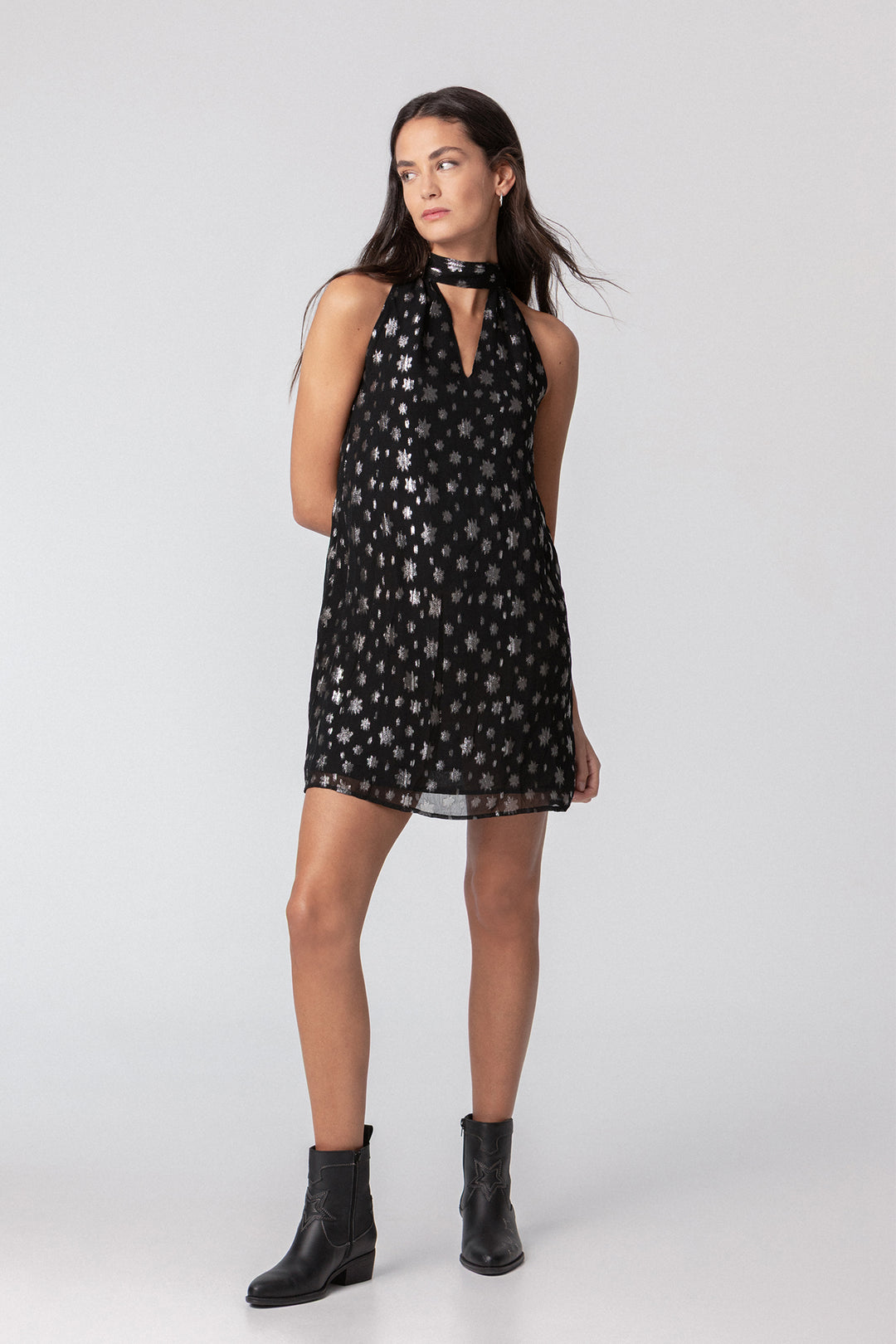 VESTIDO HALTER ESTRELLAS