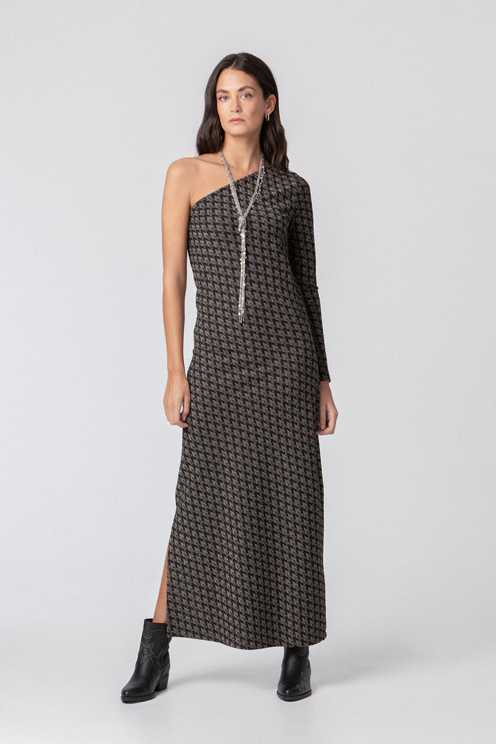 JACQUARD MIDI DRESS