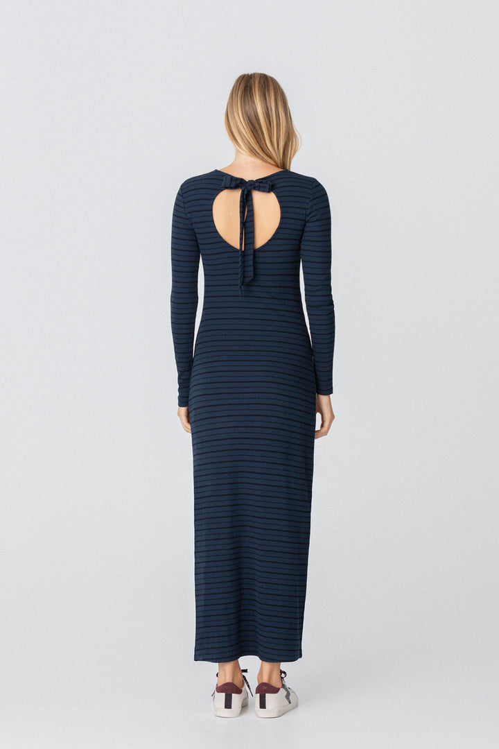 MIDI DRESS WITH BACK OPENING