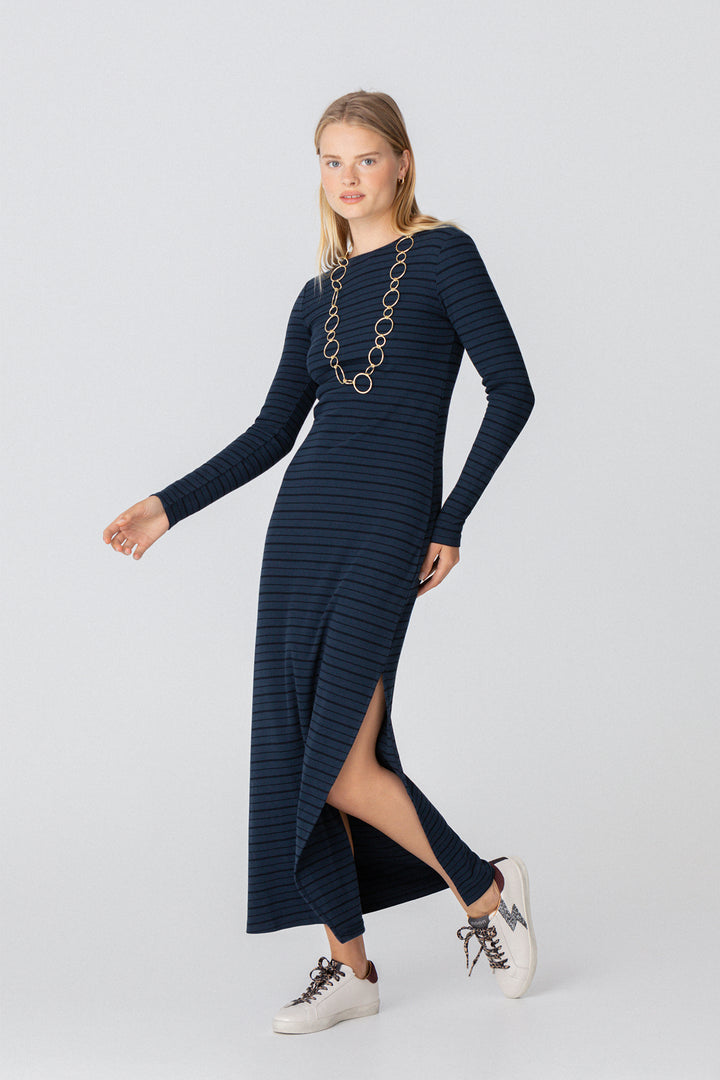 MIDI DRESS WITH BACK OPENING