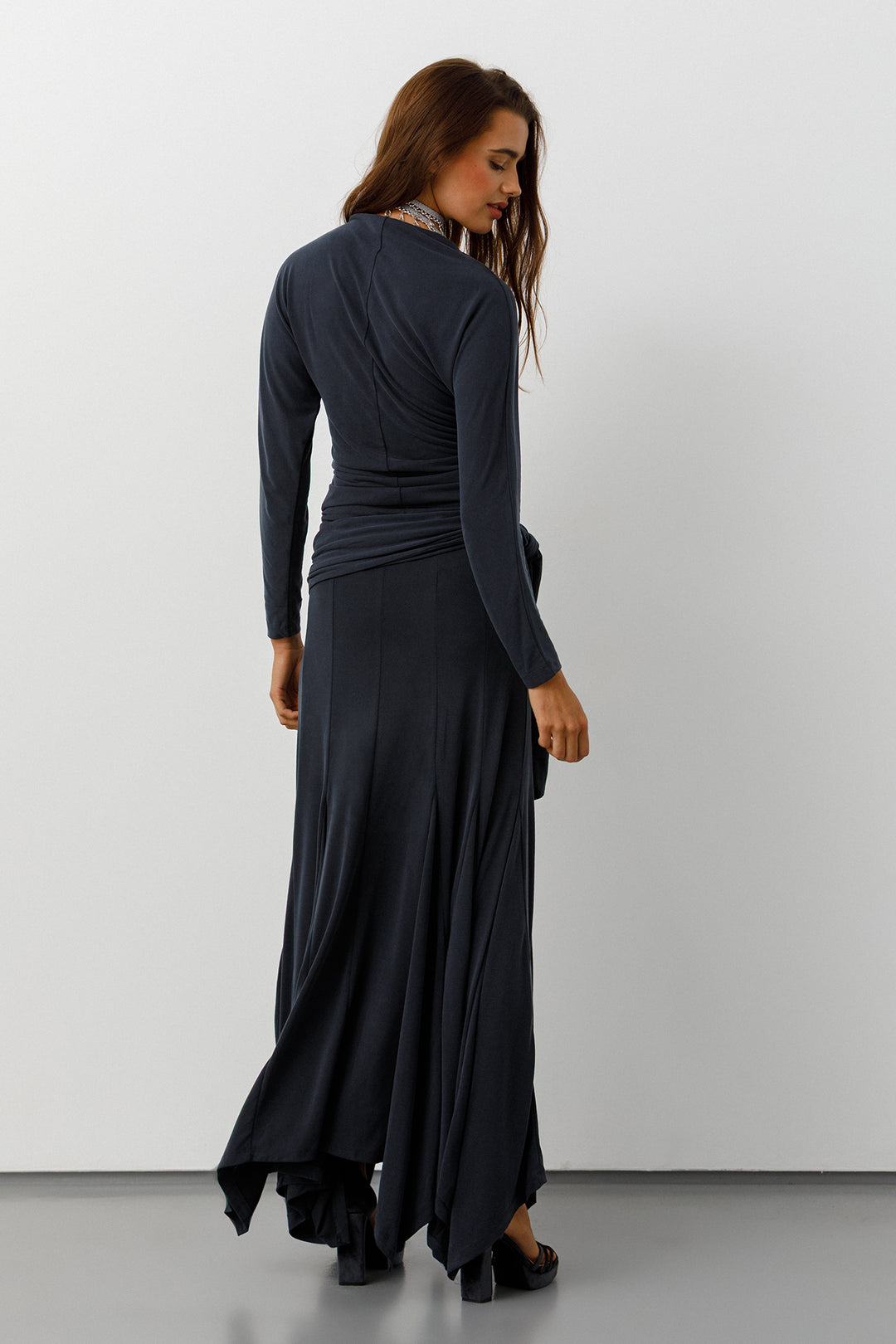 FALDA MIDI PUNTO LAZADA