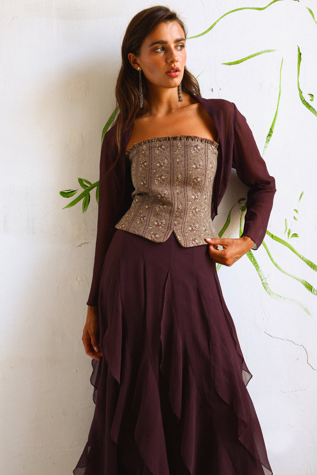 FALDA MIDI VOLANTES ISABEL