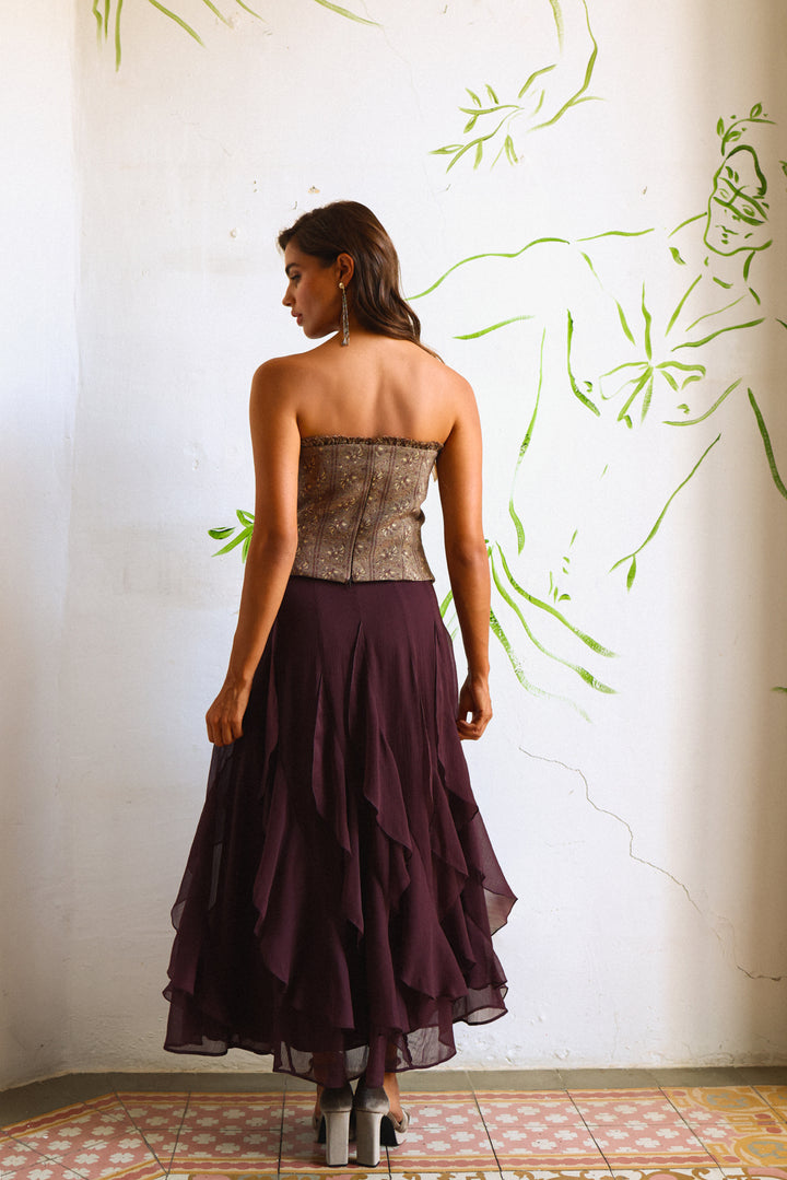 FALDA MIDI VOLANTES ISABEL