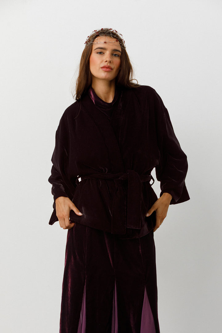 KIMONO CORTO TERCIOPELO