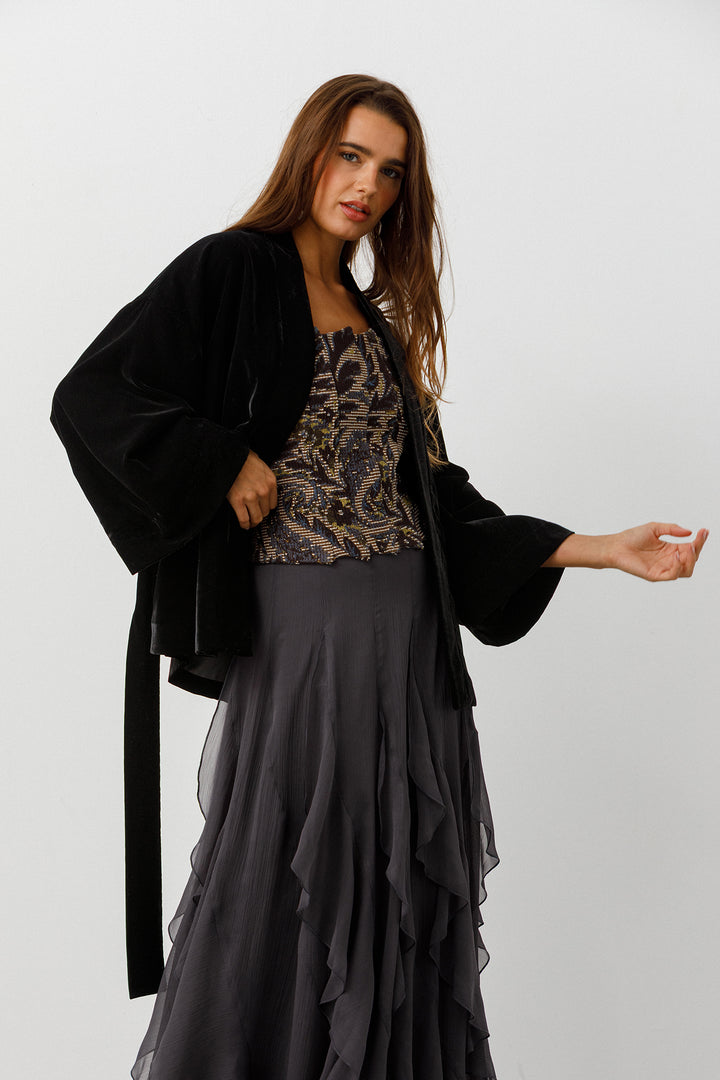 KIMONO CORTO TERCIOPELO