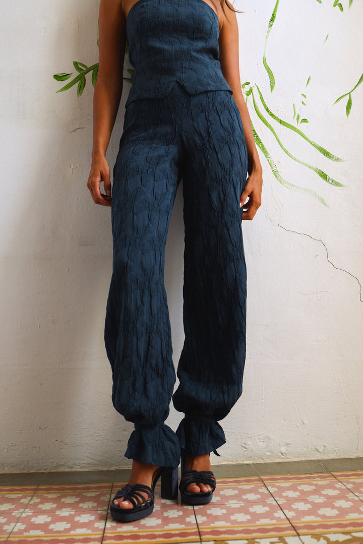 PANTALON RECTO EFECTO BOMBACHO ELSA