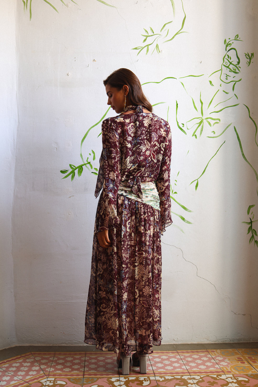 VESTIDO MIDI ASIMETRICO FLAVEA