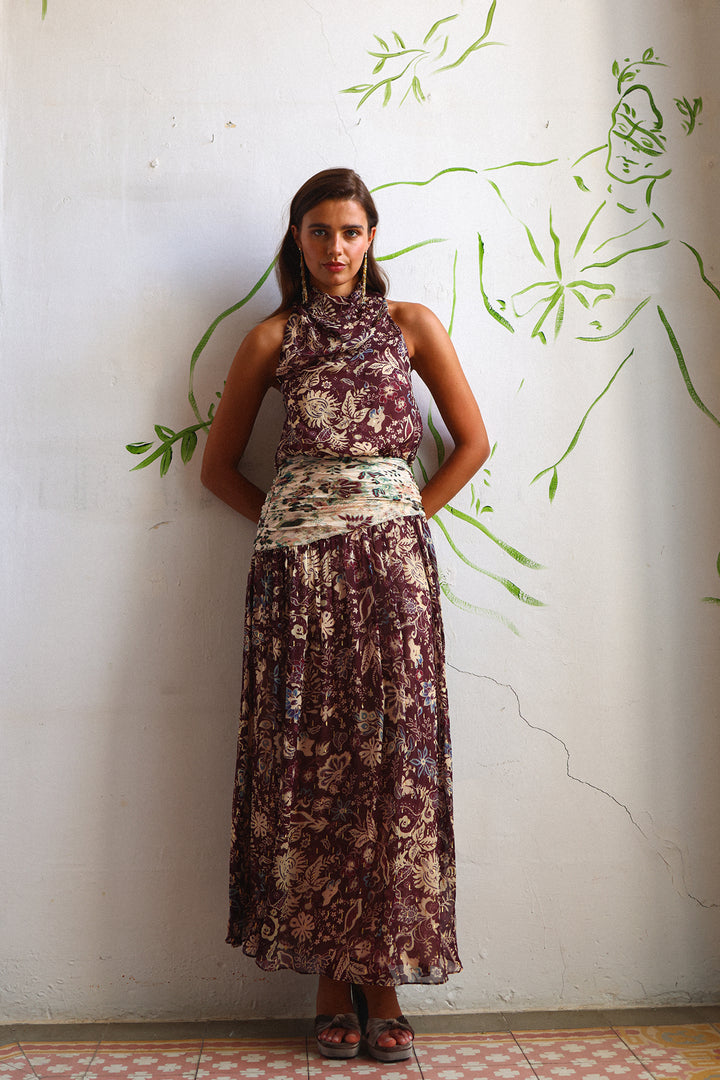VESTIDO MIDI ASIMETRICO FLAVEA