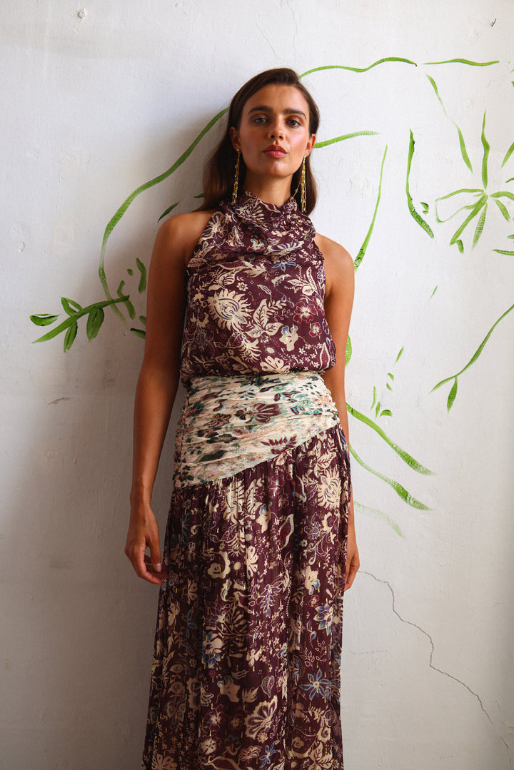 VESTIDO MIDI ASIMETRICO FLAVEA