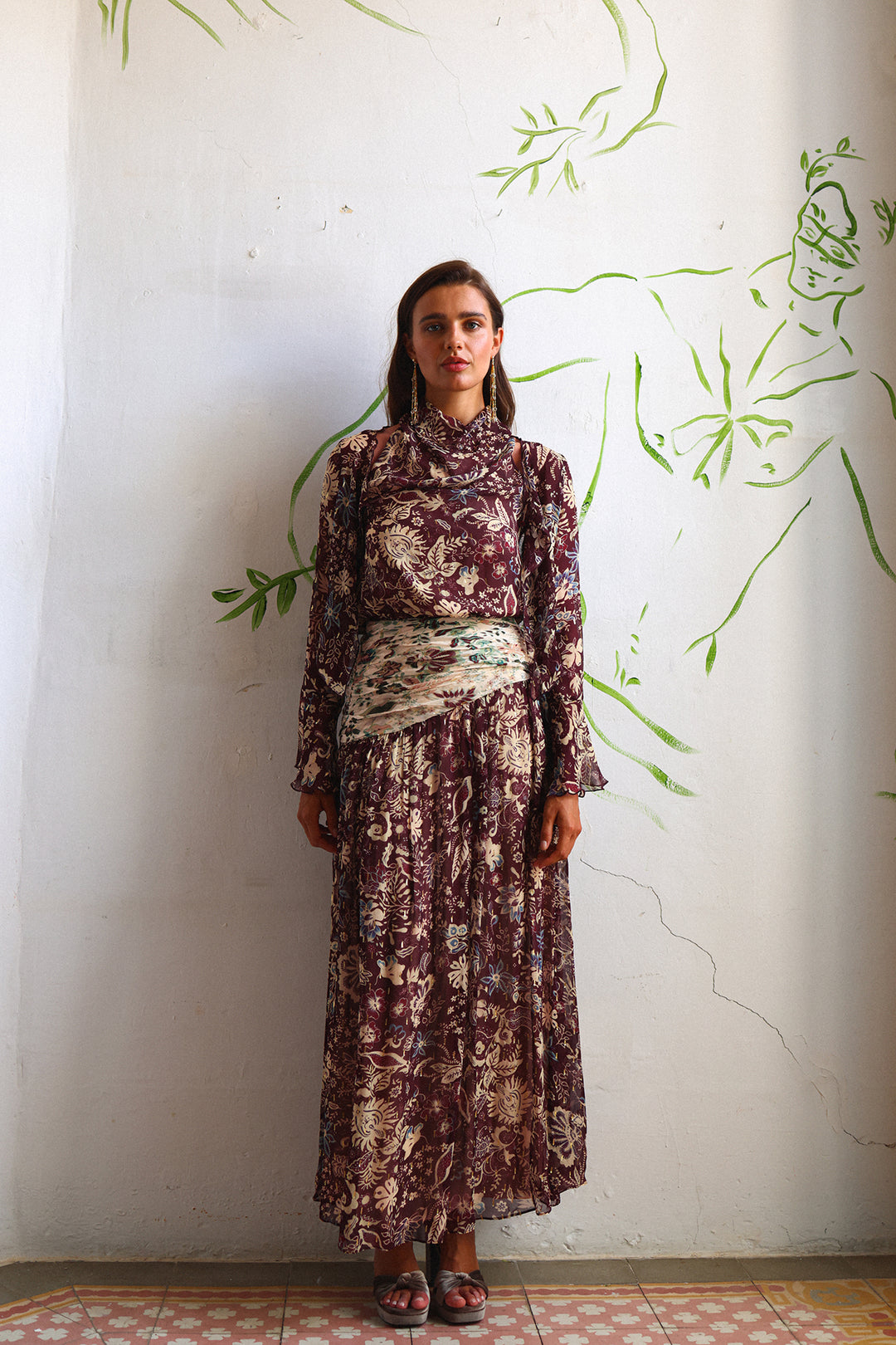 VESTIDO MIDI ASIMETRICO FLAVEA