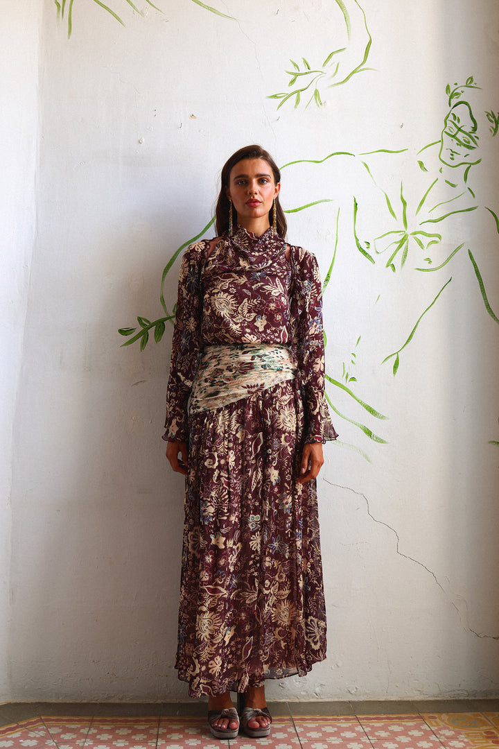 VESTIDO MIDI ASIMETRICO FLAVEA