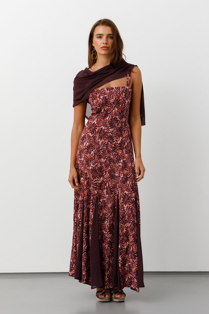 VESTIDO MIDI GODETS ADELA