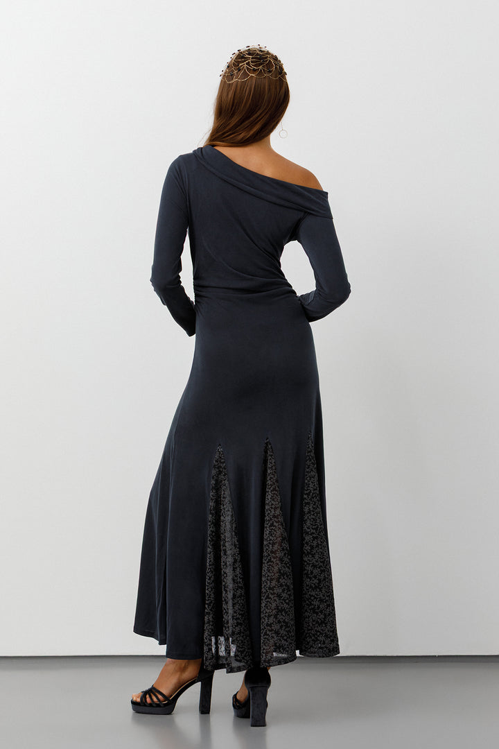 VESTIDO MIDI PUNTO GODETS GOA