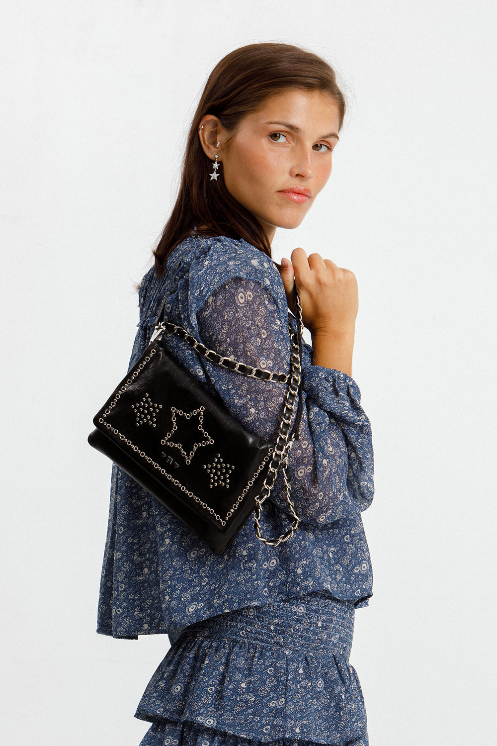 STAR EYELET CROSSBODY BAG