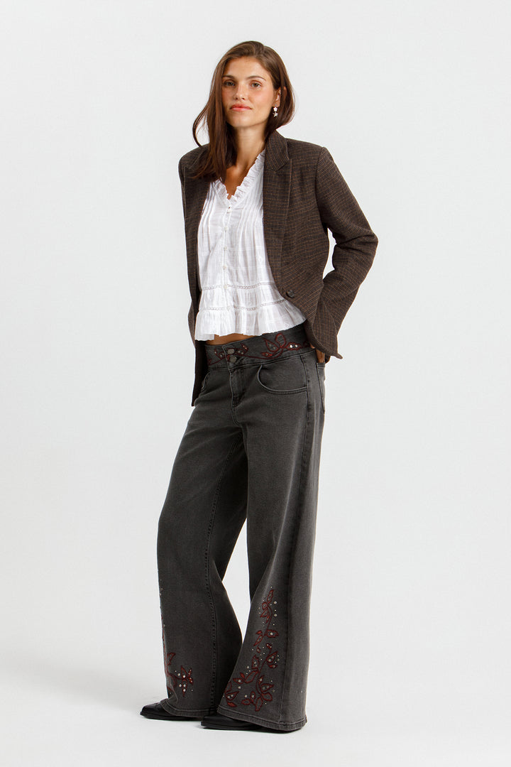 BLAZER CUADROS CON LANA