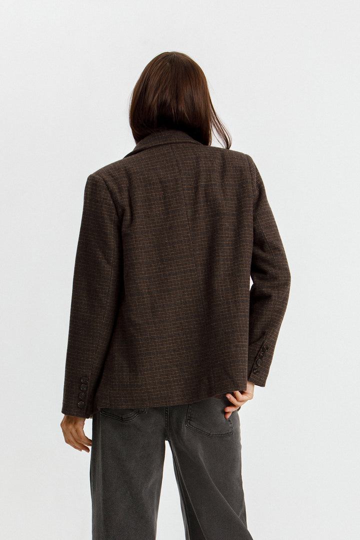 BLAZER CUADROS CON LANA