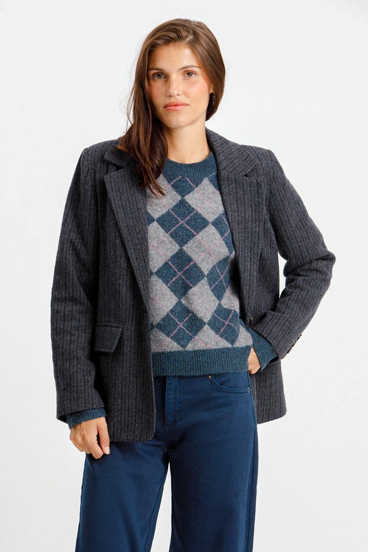 BLAZER RECTA ESPIGA RAYAS