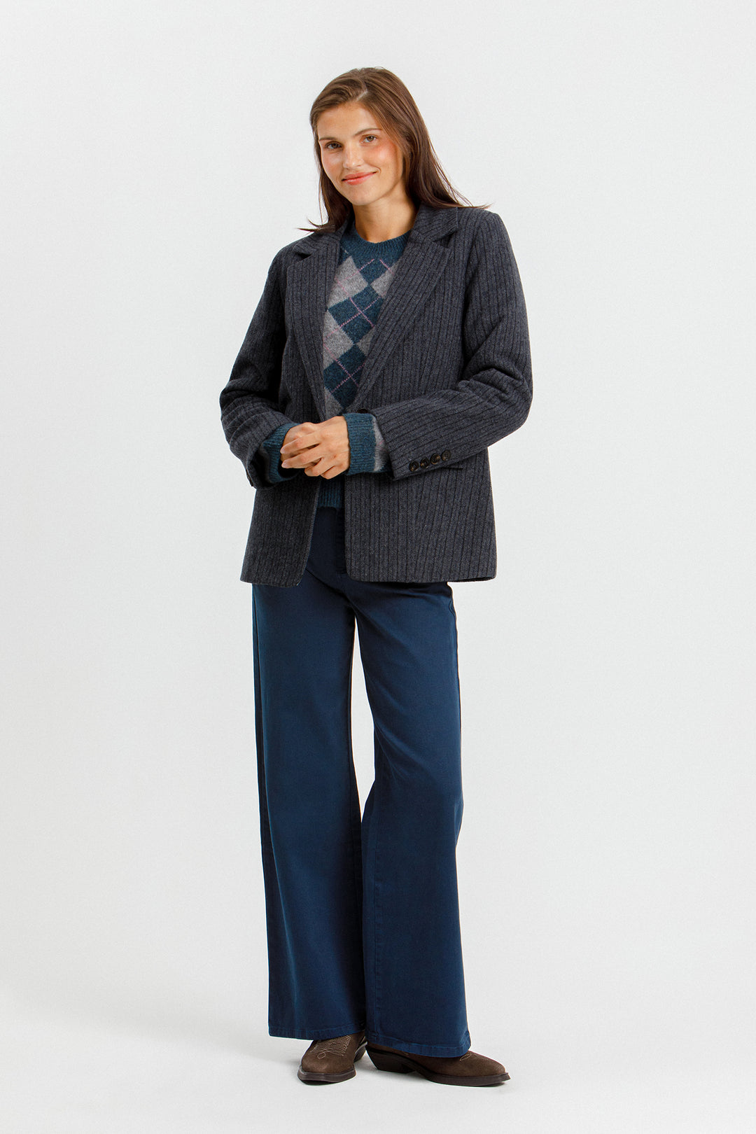 BLAZER RECTA ESPIGA RAYAS