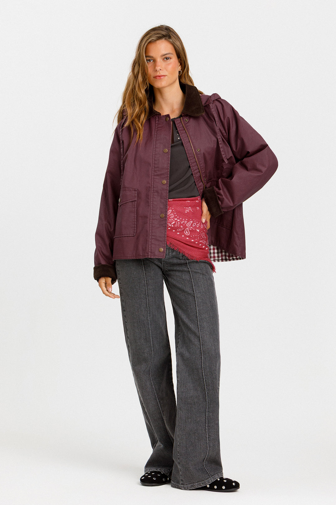 TOP WITH CUT-OUTS AND STUDS