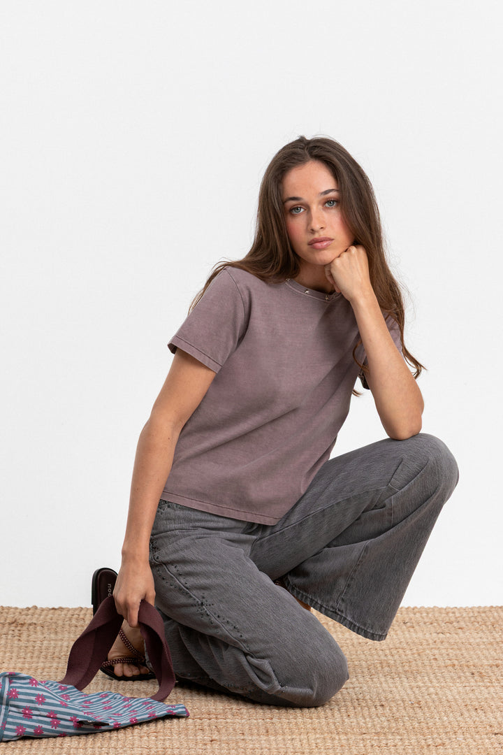 STAR STUDDED COTTON T-SHIRT