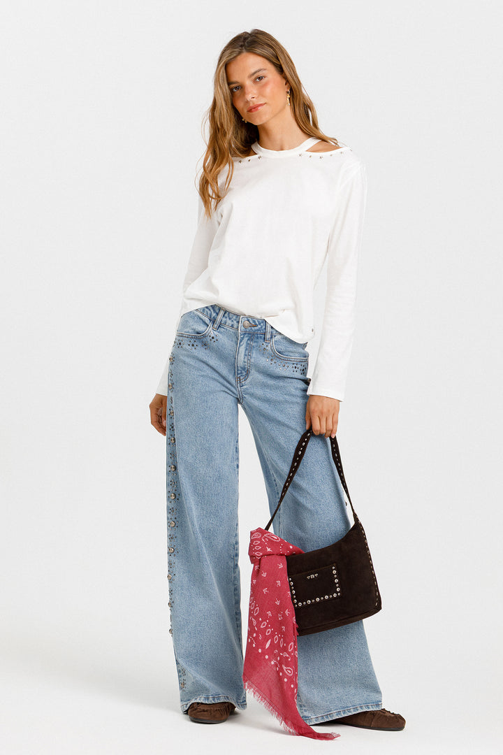 CUT-OUT NECK T-SHIRT