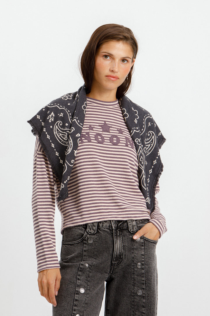 CAMISETA NOON PARCHE RAYAS