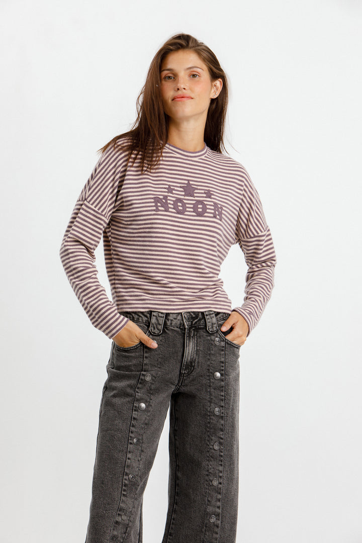 CAMISETA NOON PARCHE RAYAS
