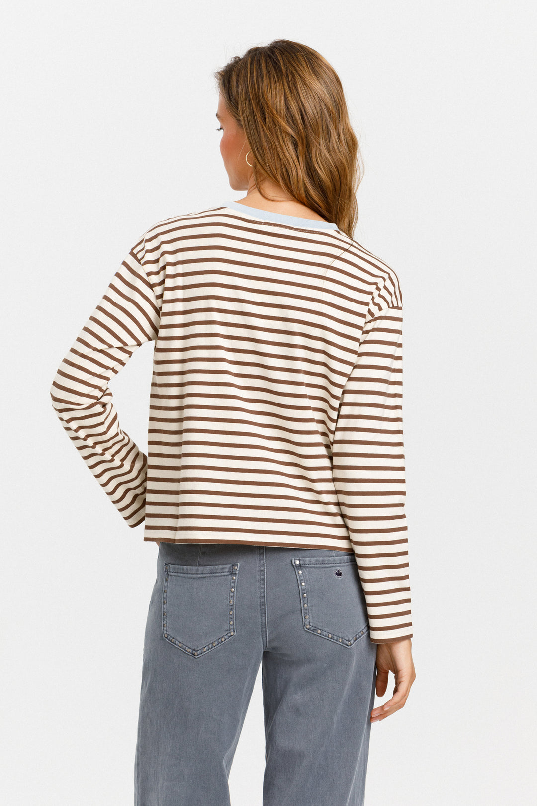 STRIPED T-SHIRT WITH LOGO