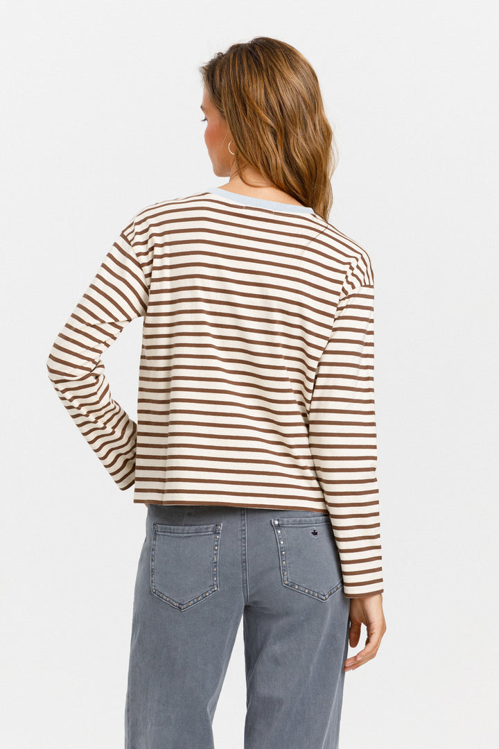 STRIPED T-SHIRT WITH LOGO